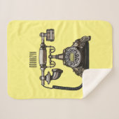 Afbeelding cartoon telefoon sherpa deken (Voorkant (horizontaal))