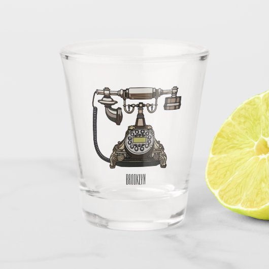 Afbeelding cartoon telefoon shot glas (Voorkant)