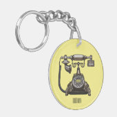 Afbeelding cartoon telefoon sleutelhanger (Voorkant Links)