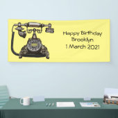 Afbeelding cartoon telefoon spandoek (Beurs)
