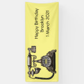 Afbeelding cartoon telefoon spandoek (Verticaal)