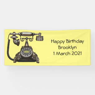 Afbeelding cartoon telefoon spandoek