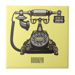 Afbeelding cartoon telefoon tegeltje