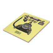 Afbeelding cartoon telefoon tegeltje (Zijkant)