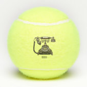 Afbeelding cartoon telefoon tennisballen (Achterkant)