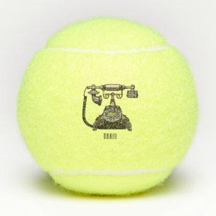 Afbeelding cartoon telefoon tennisballen