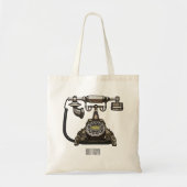 Afbeelding cartoon telefoon tote bag (Voorkant)