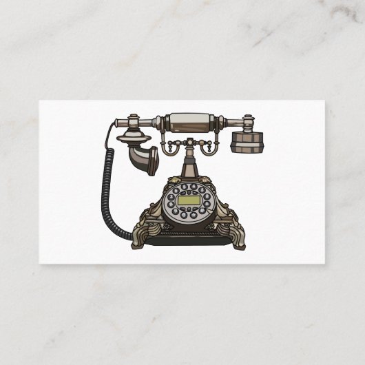 Afbeelding cartoon telefoon visitekaartje (Achterkant)