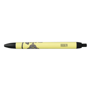 Afbeelding cartoon telefoon zwarte inkt pen
