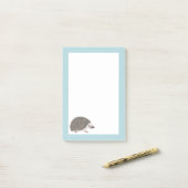 Afbeelding Cartoon van Afrikaanse Pygmy Hedegel Cu Post-it® Notes (Op bureau)