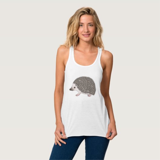 Afbeelding Cartoon van Afrikaanse Pygmy Hedegel Cu Tanktop (Volledige Voorkant)