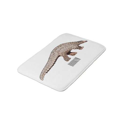 Afbeelding cartoon van pangoline badmat (Gekanteld)