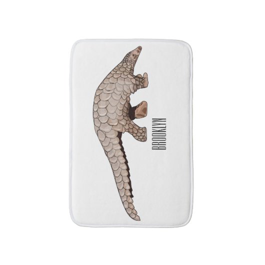 Afbeelding cartoon van pangoline badmat (Voorkant Verticaal)