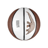 Afbeelding cartoon van pangoline basketbal (Verticaal)