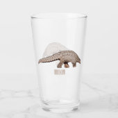 Afbeelding cartoon van pangoline glas (Achterkant)