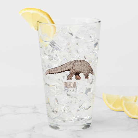 Afbeelding cartoon van pangoline glas (Voorkant ijs)