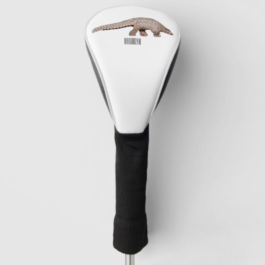Afbeelding cartoon van pangoline golfheadcover (Voorkant)