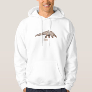 Afbeelding cartoon van pangoline hoodie