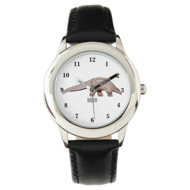 Afbeelding cartoon van pangoline horloge (Voorkant)
