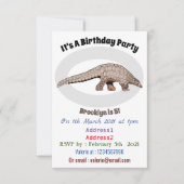 Afbeelding cartoon van pangoline kaart (Voorkant)