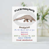 Afbeelding cartoon van pangoline kaart (Staand voorkant)