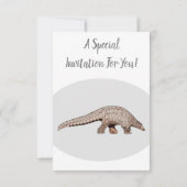 Afbeelding cartoon van pangoline kaart (Achterkant)