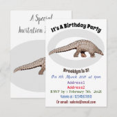 Afbeelding cartoon van pangoline kaart (Voorkant / Achterkant)