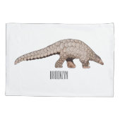 Afbeelding cartoon van pangoline kussensloop (Achterkant)