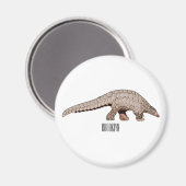 Afbeelding cartoon van pangoline magneet (Voorkant / Achterkant)