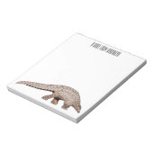 Afbeelding cartoon van pangoline notitieblok (Linkerzijde)