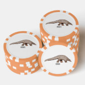 Afbeelding cartoon van pangoline poker chips (Opstapeling)