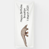 Afbeelding cartoon van pangoline spandoek (Verticaal)