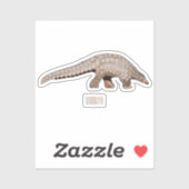 Afbeelding cartoon van pangoline sticker (Vel)