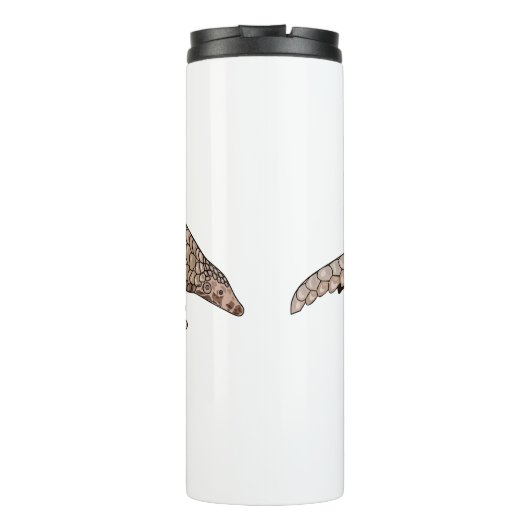 Afbeelding cartoon van pangoline thermosbeker (Achterkant)