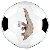 Afbeelding cartoon van pangoline voetbal (Gedraaid)