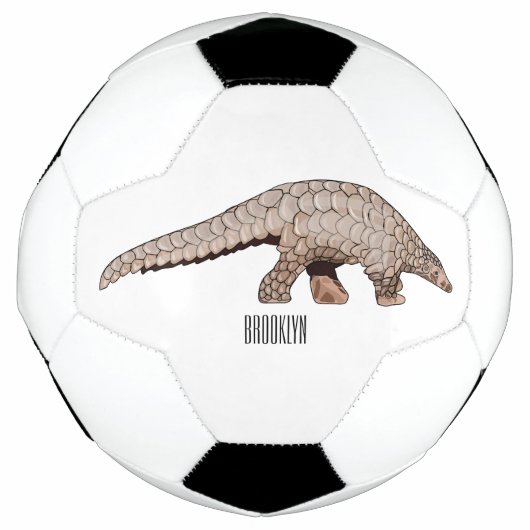 Afbeelding cartoon van pangoline voetbal (Voorkant)