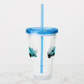 Afbeelding cartoon vuilniswagen acryl drinkbeker (Rechts)
