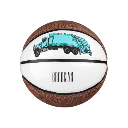 Afbeelding cartoon vuilniswagen basketbal (Voorkant)