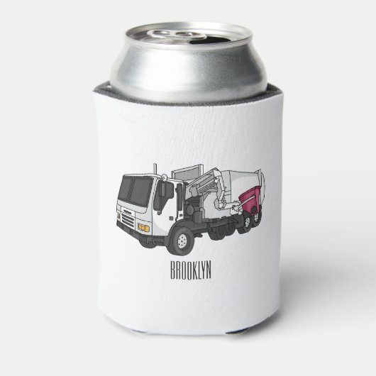 Afbeelding cartoon vuilniswagen blikjeskoeler (Blikje Achterkant)