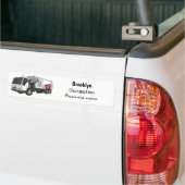 Afbeelding cartoon vuilniswagen bumpersticker (Op Truck)