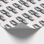 Afbeelding cartoon vuilniswagen cadeaupapier (Hoek)