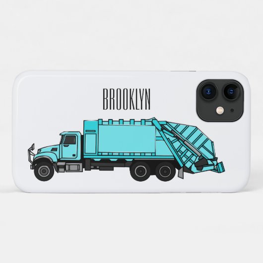 Afbeelding cartoon vuilniswagen Case-Mate iPhone case (Achterkant (horizontaal))
