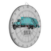 Afbeelding cartoon vuilniswagen dartbord (Voorkant Links)