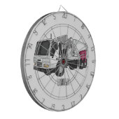 Afbeelding cartoon vuilniswagen dartbord (Voorkant Links)