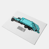 Afbeelding cartoon vuilniswagen deurmat (Schuin)