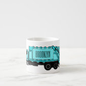 Afbeelding cartoon vuilniswagen espresso kop (Voorkant)
