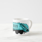 Afbeelding cartoon vuilniswagen espresso kop (Voorkant rechts)