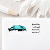 Afbeelding cartoon vuilniswagen etiket (Insitu)