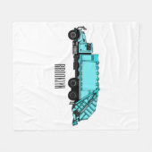 Afbeelding cartoon vuilniswagen fleece deken (Voorkant (Horizontaal))