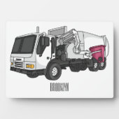 Afbeelding cartoon vuilniswagen fotoplaat (voorkant)